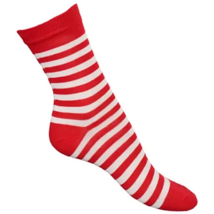 Ohuet puuvillasukat Tesema Raitasukat 2