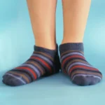 Lyhytvartiset puuvillasukat - 2 pr/pkt - Finnwear - Raitanumerot